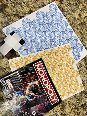Monopoly Marvel Super Villains Board Game- Tokens, Cards and Instructions ONLY
